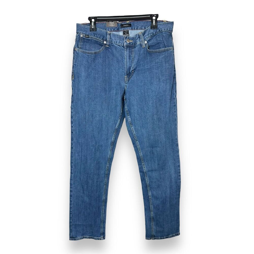 RVCA Week-end Straight Fit Size 33 NWT Medium Wash